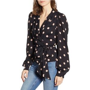 Reformation Claudette Polka Dot Top SizeXS